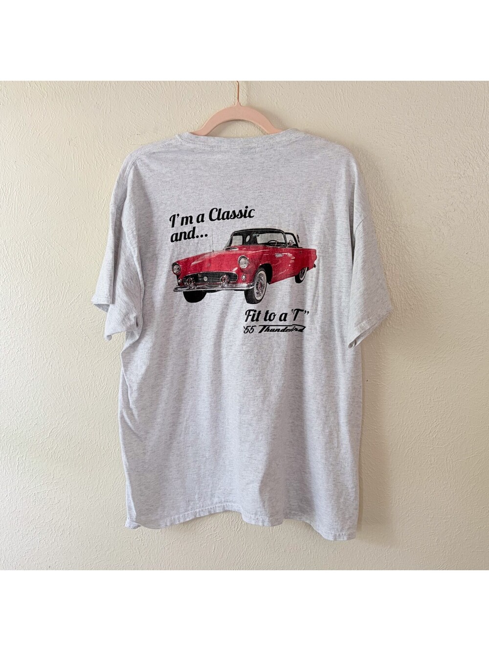 Gildan Graphic Tee 1955 Thunderbird Classic Car and Elliott Museum T-Shirt